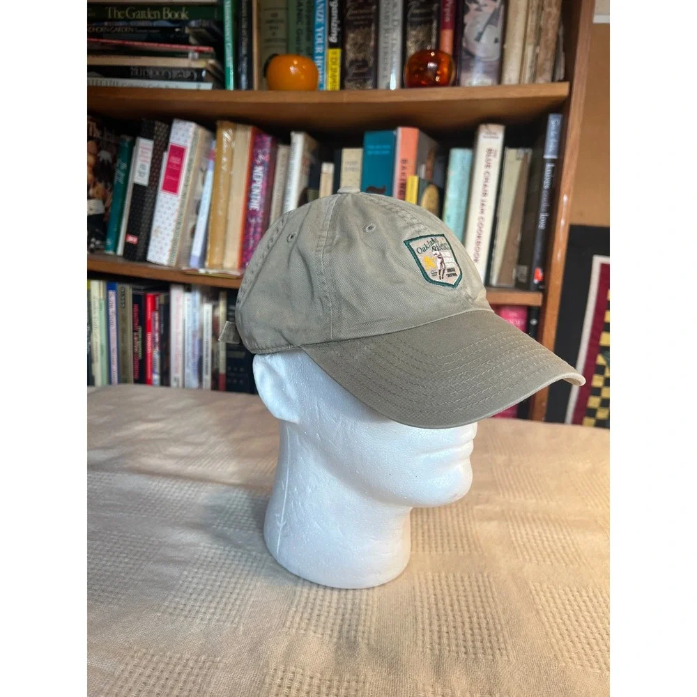 American Needle Oakland Athletics Baseball Cap Tan Adjustable Strap Embroidered